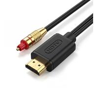 Tellegloww Convertisseur d'interface multimédia haute définition 192 kHz vers convertisseur audio optique, extracteur audio, câble Toslink 1,8 m, adaptateur numérique pour HDTV barre de son