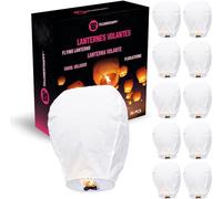 TellementHappy™ Lanterne Volante Chinoise 100% biodégradable Lanterne Papier Blanche Lot de 30 qualité supérieure Le Lampion Mesure 90cm*60cm idéal pour Vos événements Mariage fêtes Nouvel an