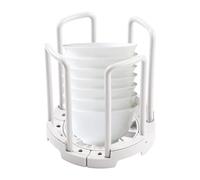 Teller Organizer Télescope - Support de Bol réglable, Plateau de comptoir télescopique | Porte-Couvercle de Pot Peu encombrant, Organisateur de Plats ménagers Pratique pour Armoire, Manger et
