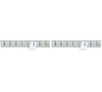 Tellier Pince Porte-fiches INOX (8 Ressorts) - 62.5 cm, Gris (Lot de 2)