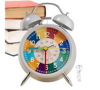 Telling Time Trainer - Brille Dans L'obscurité, Mouvement De Balayage Silencieux, Réveil Matinal À Piles, Cadrans Numériques Colorés | Aide Pédagogique Pour Les D'âge Préscolaire, Pour Le Déve