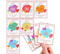 Tellingyou Lot de 60 cartes de Saint-Valentin avec cœurs de conversation de Dieu, 7,5 x 9,5 cm, mini cartes d'écriture pour adultes et enfants, cartes de vœux chrétiennes inspirantes pour l'école du