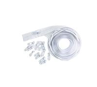 Telliswelt - 5 m de fermeture éclair sans fin - En spirale - 3 mm - Blanc - Avec 15 curseurs métalliques - Pour linge de lit, oreiller - Produit vendu au mètre