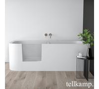 Tellkamp Salida Baignoire pour petits espaces, avec zone de douche et habillage, 0100-043-00-AUF/WMWM,