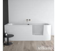 Tellkamp Salida Baignoire pour petits espaces, avec zone de douche et habillage, 0100-044-00-AUF/CR,