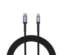 Tellur Câble de données Lightning vers Type-C, 3A, PD30W, 2m, nylon, noir