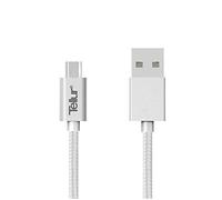 Tellur Câble de Données Micro USB Nylon 1 m Argent
