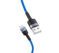 TELLUR Câble de données USB vers Lightning avec lumière LED, 3 A, 1,2 m (bleu)