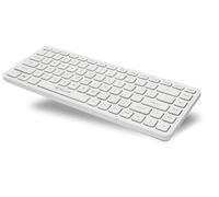 TELLUR Clavier sans Fil, Mini Clavier sans Fil pour PC, Ordinateur Portable, Smart TV, récepteur Nano USB 2,4 GHz, Disposition QWERTY Internationale, Silencieux et Fin (Blanc)