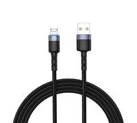 TELLUR Data Cable, USB to Micro USB, LED, Nylon Braided, 1.2M, Black