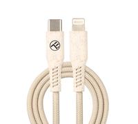 Tellur Green Data Cable Type-C To Lightning, 2.4A, PD20W, 1m, nylon, paille de blé, crème