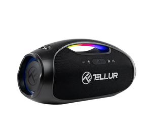 TELLUR Obia Pro Enceinte Bluetooth Portable Stéréo, 60W, TWS True Wireless Stereo, Multiple Link*, IPX6, Haut Parleur Portable, Enceinte Bluetooth Puissante, USB Mp3, AUX 3,5mm, Lumière LED, Noir,