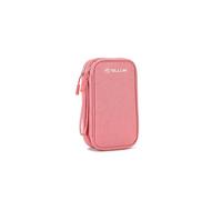 TELLUR Sac Organisateur de Voyage pour CABI, Souris, Disque Dur, SSD, Power Bank, Sac pour CABI et chargeurs, Deux Compartiments avec Plusieurs Poches (Rose)