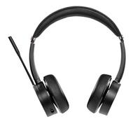 TELLUR Voice Pro Casque Bluetooth Professionnel pour Centre d'appel, conférence en Ligne, 2 Microphones avec Annulation du Bruit de Fond, autonomie 24h, USB C Port, Noir