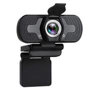 TELLUR - Webcam Full HD Basic, 1080p/30fps, autofocus, Correction Automatique de l'éclairage, Microphone intégré, Angle de 97°, Protection de la Vie privée, câble de 1,5 m, USB, Couleur : Noir