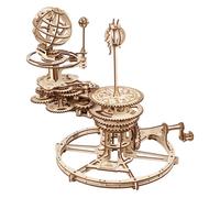 Tellurion mécanique ? Maquette en bois à construire, représentation du Soleil, de la Terre et de la Lune brown TU