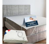 TELLURIS Grounding Sheet Drap de Mise à la Terre - Earthing Sheet 153x203 cm - Améliore le Sommeil- Connexion Facile Prise de Terre