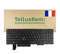 TellusRem Clavier Compatible Lenovo ThinkPad L15 Gen 1 / Gen 2 - AZERTY français, rétroéclairé avec TrackPoint et pavé numérique, Noir