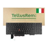 TellusRem Clavier Compatible Lenovo ThinkPad L15 Gen 1 / Gen 2 - QWERTY Italien, rétroéclairé avec TrackPoint et pavé numérique, Noir