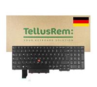 TellusRem Clavier Compatible Lenovo ThinkPad L15 Gen 1 / Gen 2 - QWERTZ Allemand, rétroéclairé avec TrackPoint et pavé numérique, Noir