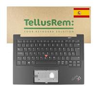 TellusRem Clavier de rechange pour Lenovo ThinkPad X1 Carbon G10 G11 (Gen 10 Gen 11) 14" - Disposition espagnole (ES/QWERTY) - Clavier d'ordinateur portable de qualité supérieure - Rétroéclairé