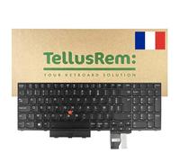 TellusRem Clavier de Remplacement Compatible avec Lenovo ThinkPad P15, T15g et Disposition AZERTY française, rétroéclairé, avec TrackPoint et pavé numérique, Noir