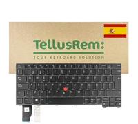 TellusRem Clavier de Remplacement Compatible Lenovo ThinkPad X13 G3, L13 G3/G4 et L13 Yoga G3/G4 - Disposition QWERTY espagnole, rétroéclairé avec TrackPoint