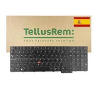 TellusRem Clavier de Remplacement pour Lenovo ThinkPad T16 / P16s / P16v / L15 - Disposition QWERTY espagnole, rétroéclairé, TrackPoint, pavé numérique