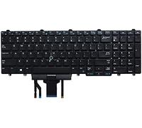 TellusRem Clavier de Remplacement US rétroéclairé pour Dell Latitude E5550 E5570 5580 5590