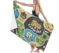 Telo Mare Microfibra,Capoeira Cultura Brasiliana Asciugamano Da Spiaggia Leggero,Telo Da Bagno Grande,Perfetto per Gli Sport Di Fitness,Nuoto,Viaggi in Hotel per Famiglie