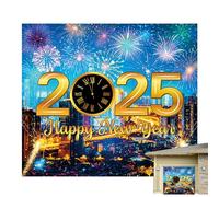 Telón de Fondo de Año Nuevo 2025, telón de Fondo de Feliz Año Nuevo 2025 | Telón de Fondo de manchas de Vintage | Accessoires para fotomatón de decoración de, te