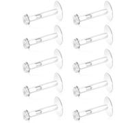 Telooco 10 Pièces Piercings de Nez en Acrylique 16G Transparents Boucles D'oreilles pour Hélix et Cartilage Hommes Femmes Invisibles Oreillette et Cartilage du Tragus pour Sport Travail