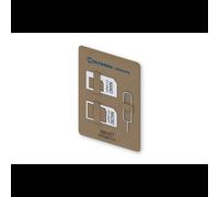 Teltonika PR5MEC19 : Adaptateur Carte SIM Micro-SIM/Nano-SIM vers SIM Standard, Gris/Acier inoxydable, Lot de 2