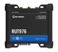 Teltonika Routeur Wi-Fi industriel cellulaire RUT976 RedCap 5G à faible latence et haute capacité, 4G LTE CAT 4, double SIM, RS232, RS485