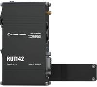Teltonika RUT142000000 RUT142 Routeur industriel RS232 pour communication série Support rail DIN intégré, prise d'alimentation 3 broches, 2 ports Ethernet 10/100 Mbps, Wi-Fi 4, boîtier en aluminium