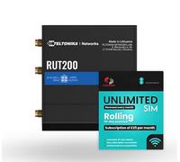 Teltonika RUT200 Routeur haut débit mobile 4G LTE - Internet 4G compact et fiable + EE Rolling 30 jours UK Data Plan