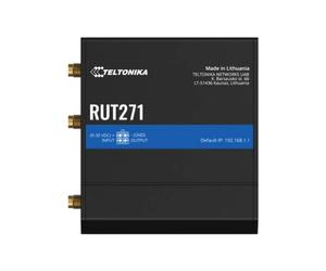 Teltonika RUT271 Routeur Cellulaire 4G/5G LTE Sub6 SA, Fast Ethernet, WiFi 4, CPU Mediatek 0.58GHz, 128MB DDR2, RutOS, Rail DIN, Alimentation 9-30V