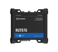 Teltonika RUT976 Routeur Cellulaire 4G LTE/5G Sub6 SA Gigabit Ethernet, Wi-Fi 4, 2xSIM, 4xLAN, USB 2.0, MicroSD, GPS, RutOS, Montage DIN/Mural