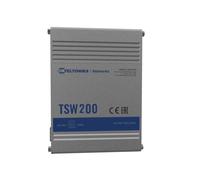 Teltonika TSW200 : Switch Non-Géré 8x Gigabit Ethernet, 2x SFP, PoE 240W, Boîtier Aluminium, Alimentation 7-57VDC, Montage Rail DIN/Mural