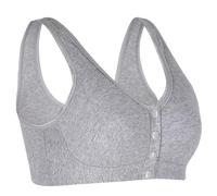 Telusu Prothèse Mammaire en Silicone Soutien-Gorge en Coton for Mastectomie avec Poches Réservoir De Soutiens-Gorge De Sport sans Fil for Les Femmes Âgées Moyennes (Color : Gray, Size : 100/44ABC)