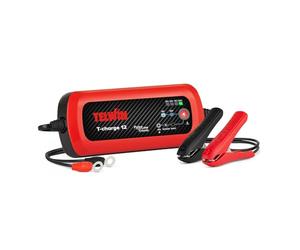 Telwin T-Charge 12 : chargeur et mainteneur de charge électronique multifonction 6/12 V, pour voitures et motos. IP65. Câbles inclus.