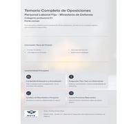 Temario completo de Oposiciones. Personal laboral fijo - Ministerio de Defensa: Parte común. Categoría profesional E1