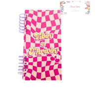 Temas Store Carnet de notes à spirale 150 x 280 mm avec espace pour les notes et la priorité du jour (motif vibin rose vif)