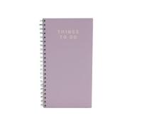 Temas Store Carnet de notes à spirale 150 x 280 mm avec espace pour les notes et la priorité du jour (violet)
