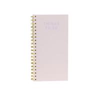 Temas Store Carnet de notes à spirale 150 x 280 mm avec espace pour les notes et la priorité du jour Rose layette