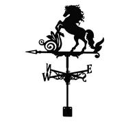 Temeemeg Girouette météo en Acier Inoxydable, indicateur de Direction du Vent de Ferme, décorations Jardin Chevaux.