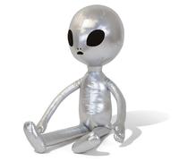 Temeemeg Grand Jouet en Peluche Extraterrestre, poupée en Peluche argentée de 25, 6 Pouces, Moche et Mignonne pour Enfants et Adultes, Cadeaux de Compagnon Doux pour soulager Le Stress.