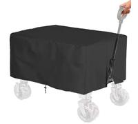 Temeemeg Housse de Chariot, 38 x 24 x 22, imperméable, Anti-poussière, résistante aux UV, Chariot Utilitaire Pliable, auvent Facile à Utiliser avec Cordon de Serrage et Boucle...