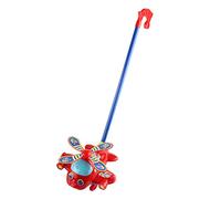 Temeemeg Jouets à Pousser Jouet d'avion à Pousser pour bébé avec Jouet de Marche Longue poignée pour Les Tout-Petits.