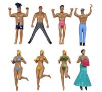 Temeemeg Lot de 8 breloques à vin pour verres à pied, ensemble de figurines en PVC pour verre vin plage, poupées suspendues pour marqueurs verre fête, boisson..